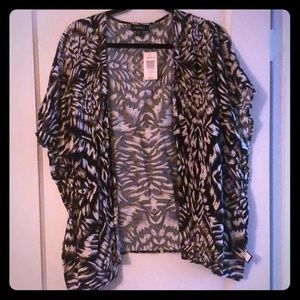 Abstract Zebra Print Challis Kimono | Torrid 0/1